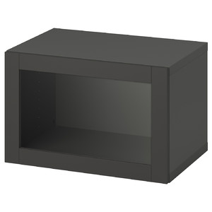 BESTÅ Shelf unit with door, dark grey/Sindvik dark grey, 60x42x38 cm