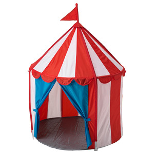 CIRKUSTÄLT Children's tent, red blue/white