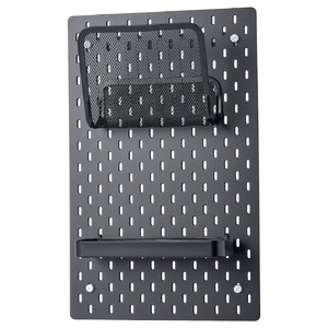 SKÅDIS Pegboard combination, black, 36x56 cm