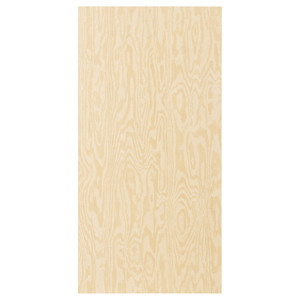 KALBÅDEN Door with hinges, lively pine effect, 60x120 cm