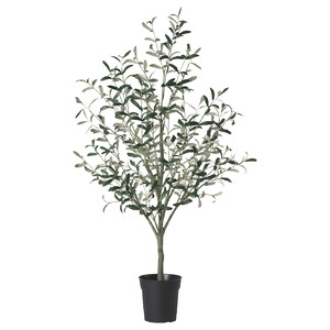 FEJKA Artificial potted plant, in/outdoor Olive tree, 19 cm