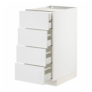 METOD / MAXIMERA Base cb 4 frnts/2 low/3 md drwrs, white/Stensund white, 40x60 cm