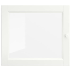 OXBERG Glass door, white, 40x35 cm