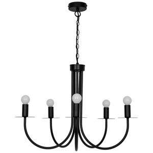 GoodHome Pendant Lamp Mashatu E14, black