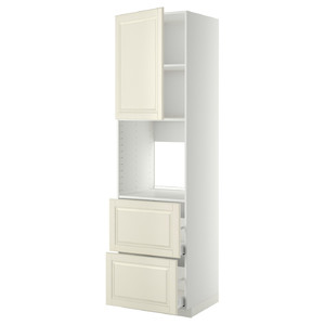 METOD / MAXIMERA Hi cab f ov w dr/2 frnts/2 hi drwrs, white/Bodbyn off-white, 60x60x220 cm