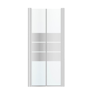 GoodHome Shower Door Double Beloya 90 cm, chrome/mirror glass