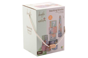 Joueco Wooden Stacking Blocks The Wildies Family 18m+