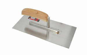 AW Plastering Trowel 270mm, stainless steel, wooden handle, alu shank