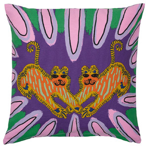 BUSKVICKER Cushion cover, purple/green, 50x50 cm