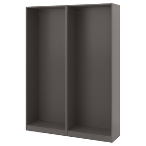 PAX 2 wardrobe frames, dark grey, 150x35x201 cm