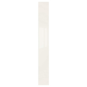 FARDAL Door with hinges, high-gloss white, 25x195 cm