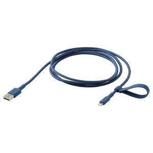 LILLHULT USB-A to lightning, blue, 1.5 m