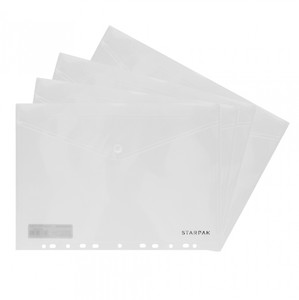 Document Pocket File Envelope, PP, A4, 12pcs