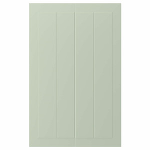 STENSUND 2-p door f corner base cabinet set, light green, 25x80 cm