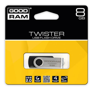 Goodram Flash Drive TWISTER 8GB Black USB2.0