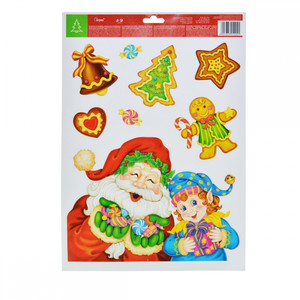 Christmas Stickers 295x410, 1 set, assorted