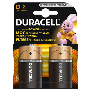 Duracell Battery Basic D/LR20 K2 2pcs
