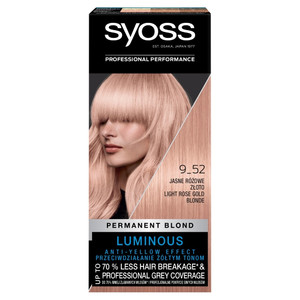 Syoss Salon Plex Permanent Coloration Light Rose Gold Blond no. 9-52