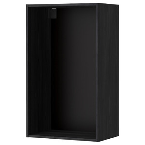 METOD Wall cabinet frame, wood effect black, 60x37x100 cm