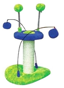 Cat Scratcher UFO 23x24x25cm, green-blue