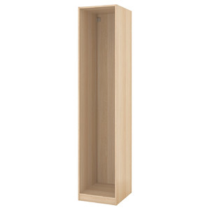 PAX Wardrobe frame, white stained oak effect, 50x58x236 cm