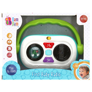 Bam Bam First Baby Radio 1pc, assorted colours, 12m+