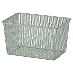 TROFAST Mesh storage box, light green-grey, 42x30x23 cm