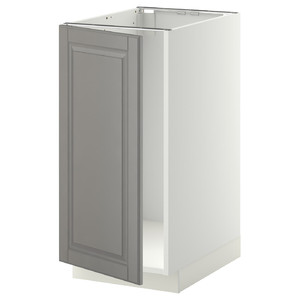 METOD Base cab f sink/waste sorting, white/Bodbyn grey, 40x60 cm