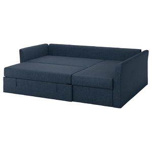 HOLMSUND Corner sofa-bed, Kilanda dark blue