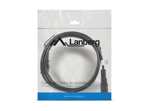 Lanberg Power Cord Extension Cord IEC 320 C13 - C14 VDE 1.8m, black