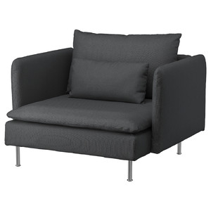 SÖDERHAMN Armchair, Fridtuna dark grey