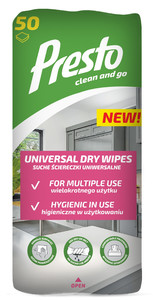 Presto Universal Dry Cleaning Wipes Flow 50pcs