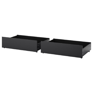 MALM Bed storage box for high bed frame, black-brown, 200 cm, 2 pack