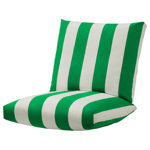 ÖNNESTAD Cushion set armchair, green/white/Radbyn