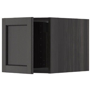 METOD Top cabinet, black/Lerhyttan black stained, 40x40 cm