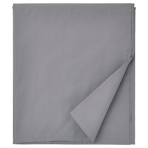 RÖNNVECKMAL Sheet, grey, 240x260 cm