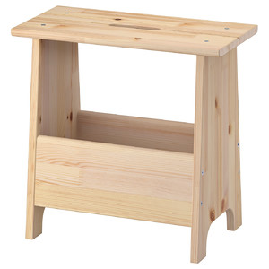 PERJOHAN Stool with storage, pine