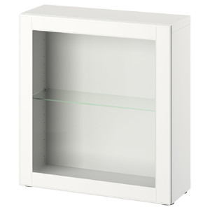 BESTÅ Shelf unit with door, white, Ostvik white, 60x22x64 cm