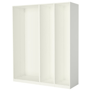 PAX 3 wardrobe frames, white, 200x58x236 cm