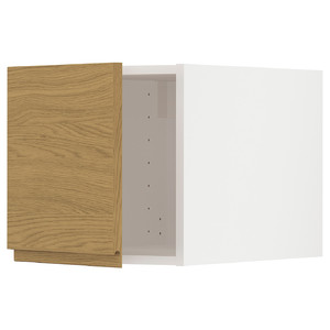 METOD Top cabinet, white/Voxtorp oak effect, 40x40 cm