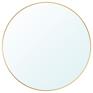 LINDBYN Mirror, gold-colour, 80 cm