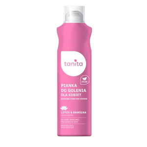 TANITA Shaving Foam for Women for Sensitive Skin Lotus & Cotton Vegan 200ml