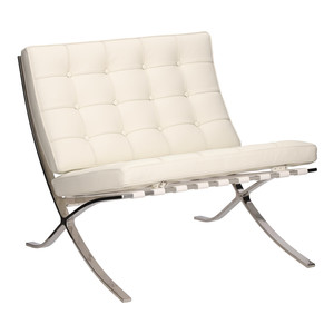 Chair BA1, leather, white