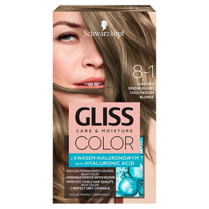 Schwarzkopf Gliss Color Permanent Hair Colour no. 8-1 Cool Medium Blonde