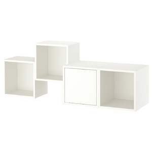EKET Wall-mounted cabinet combination, white, 140x35x53 cm