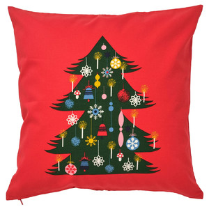 VINTERFINT Cushion cover, Christmas tree red, 50x50 cm