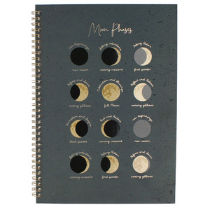 Spiral Notebook Moon A4 60 Pages