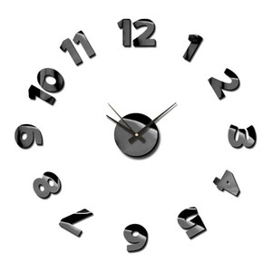Wall Clock Self-Adhesive Splendid Blink 75x 75 cm, black