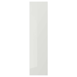 RINGHULT Door, high-gloss light grey, 20x80 cm