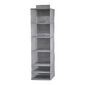 Hanging Storage with 6 Compartments 35 x 45 x 125 cm, grey